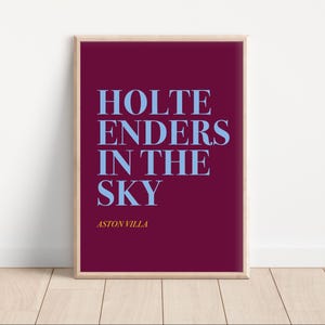 Aston Villa 'Holte Enders' Digital Print Poster, Aston Villa Fan Gift, AVFC Football Wall Art, Villa Football Fan Art, Football Art Print