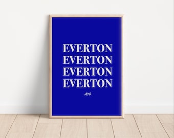 Everton FC Art Print: Football Fan Gift (Digital Download)