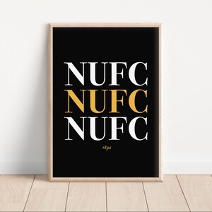 Newcastle NUFC Digital Print Poster, NUFC Newcastle Fan Gift, Newcastle Wall Art, Football Fan Art, NUFC Art Print