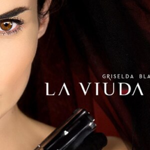 May include: A woman with dark hair and red lipstick is wearing a black veil. The text "GRISELDA BLANCO LA VIUDA NEGRA" is visible in white letters on a red background.