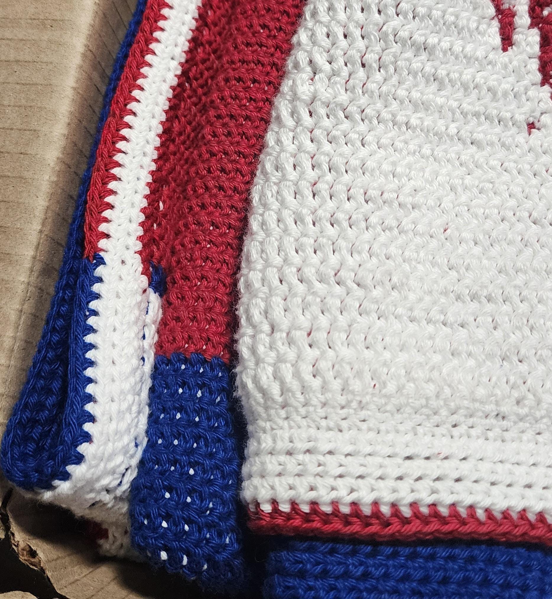 Spk Pattern Home of the Brave Mosaic Crochet Pattern: US Flag Afghan | UK Terms ...