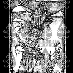 Tarotkarte 11 x 17 Druck “DER TURM”