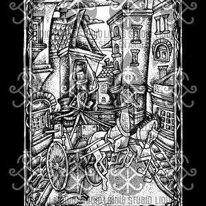 Tarotkarte 11 x 17 Druck „DER WAGEN“