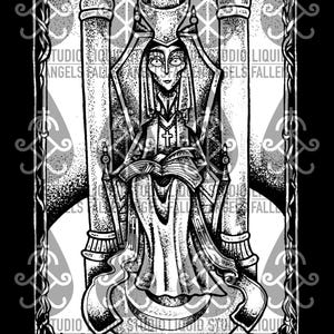 Tarotkarte 11 x 17 Druck „DIE HOHE PRIESTIN“