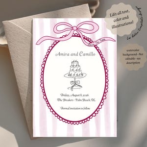 SAVE THE DATE invitation  |  Unique Hand-Drawn save our date Template | watercolor background | colorful Printable  Cards | handwritten 002
