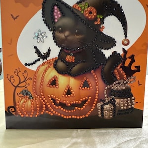 HALLOWEEN  Diamond Art Blank Greeting Card