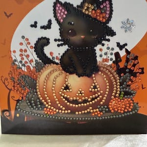 HALLOWEEN  Diamond Art Blank Greeting Card