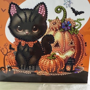 HALLOWEEN  Diamond Art Blank Greeting Card