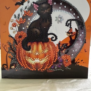 HALLOWEEN  Diamond Art Blank Greeting Card