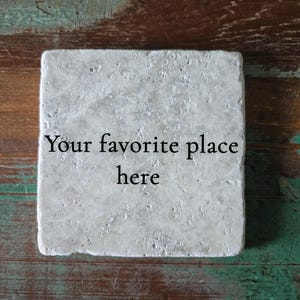 Custom Drink Coaster - Customized Drink Coaster - Map Coaster - Map Drink Coaster - Bar Coaster - Maps