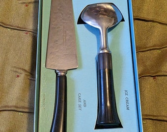 Vintage Promotional Cake and Ice Cream Serving Set - New in Original Box