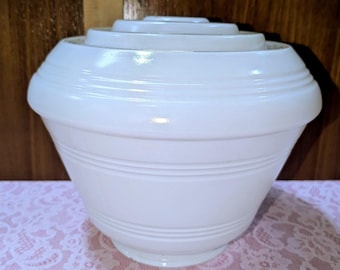 Vintage Art Deco White Milk Glass Ceiling Light Shade