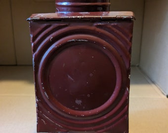 Vintage - Antique Tin Photography Dark Room Oil Kerosene Lantern Lamp W.V.&B. Wick