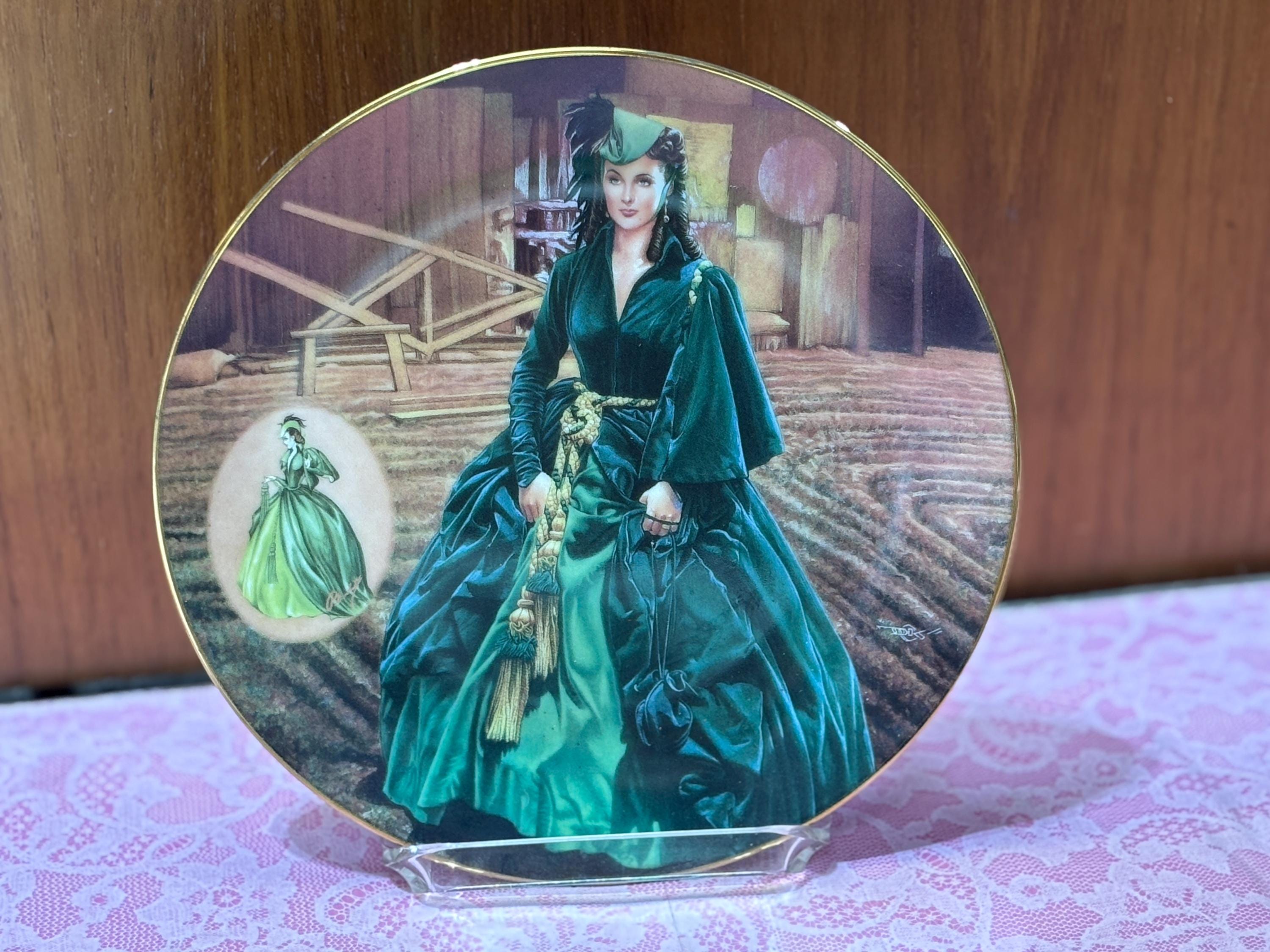 scarlett's green dress plate Scarlett scarlett o'hara dresses