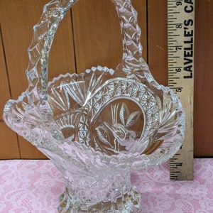 Vintage 24% Lead Crystal BLEIKRISTALL 'Easter' Basket - Made in Western Germany