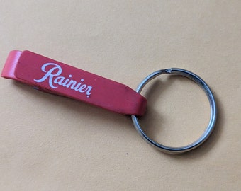 Vintage Rainier Beer Bottle Opener Key Chain