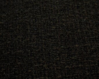 Vintage Medium Weight Wool Fabric - Black - 4 1/2 yds