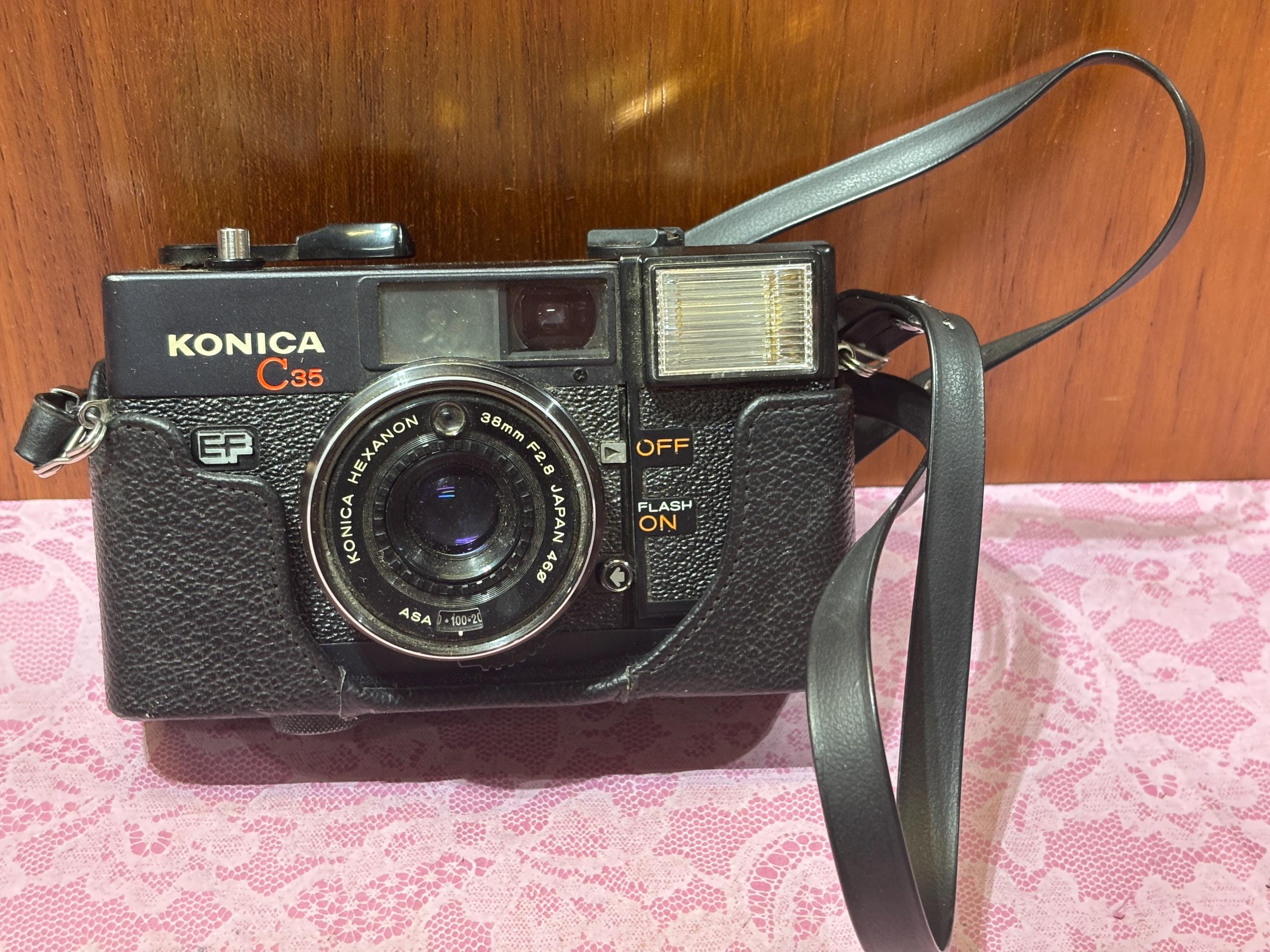 Vintage Konica C35 EF 35mm Film Camera With Case (untested) - Etsy