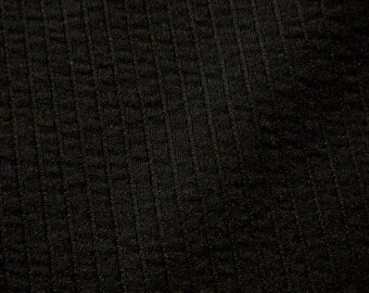 Vintage Polyester (?) Fabric - Black - Approximately 4 1/2 yds