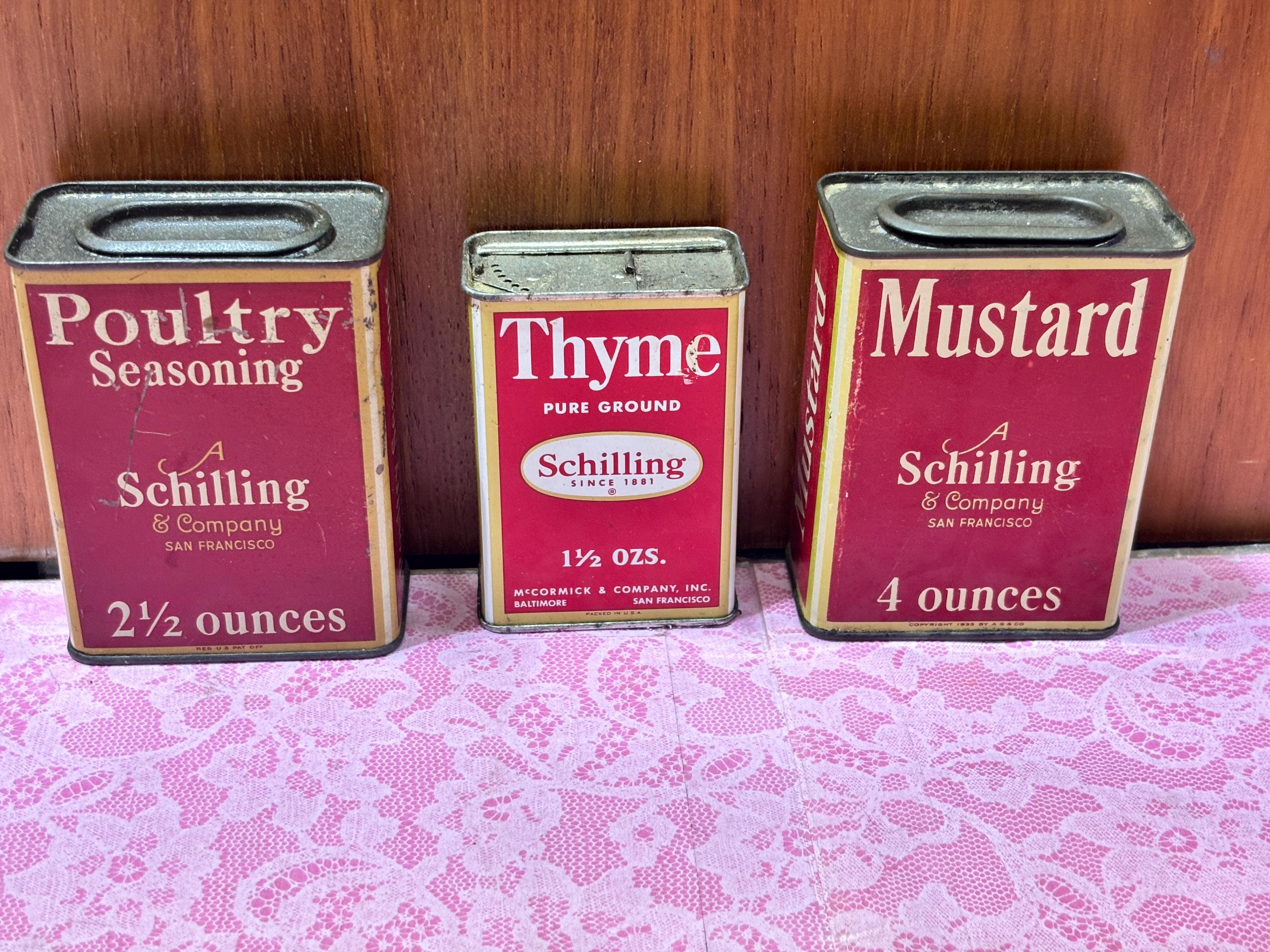 Sage Schillingスパイス缶ティン缶アメリカ製 ヴィンテージ インテリア
