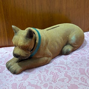 Vintage Bulldog Chalkware - Etsy