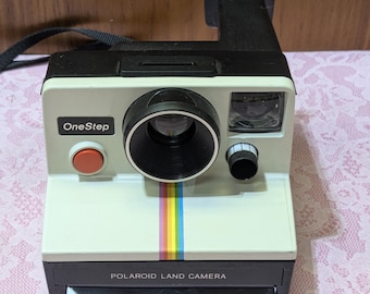 Vintage 70s Rainbow Striped Polaroid Land Instant Film