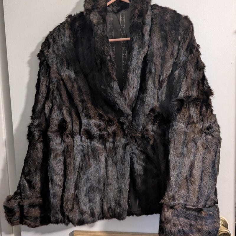 Vintage Textured Fleeced Fur Jacket