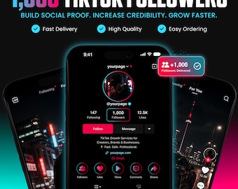 1,000 TikTok Followers | Instagram Growth Service | Social Media Promotion | TikTok Audience Growth | TikTok Marketing