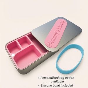 Custom Pill Case: Magnetic Sliding Tin, Optional Personalization