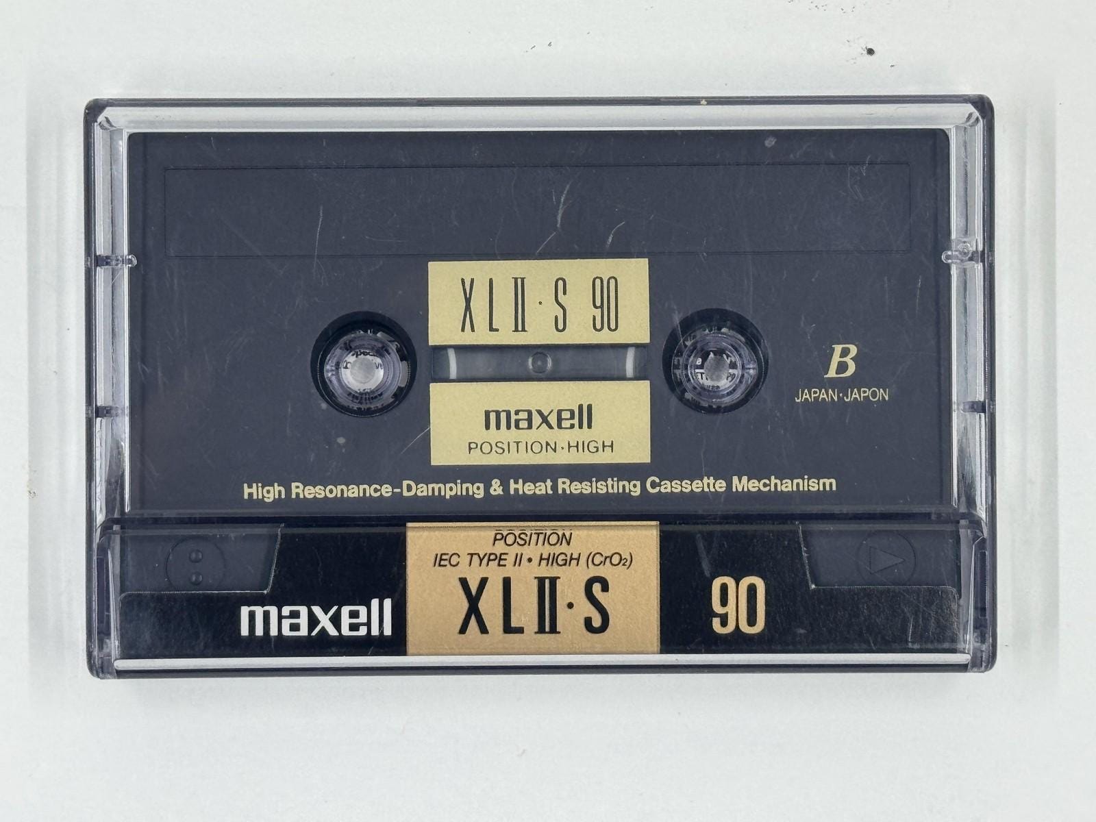 Maxell XLII-S 90 Blank Audio Cassette Tape Black Type II High Bias