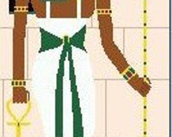 Egyptian Cleopatra - Needlepoint or Cross Stitch Pattern Design Chart