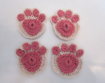 Cat Paw Appliques in beige