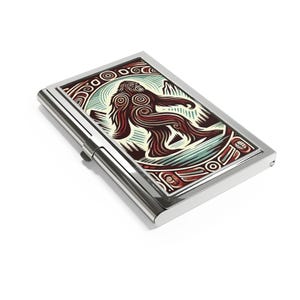 Tarjetero artístico con diseño llamativo / Organizador profesional, regalo para emprendedores, accesorio único, decoración de oficina, creativo