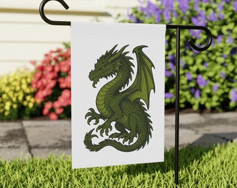 Bandiera Giardino Drago Rosso Con Nuvole - Decorazione Esterna 30,5x45,7 Cm In Iuta Doppia Faccia - Foto 5