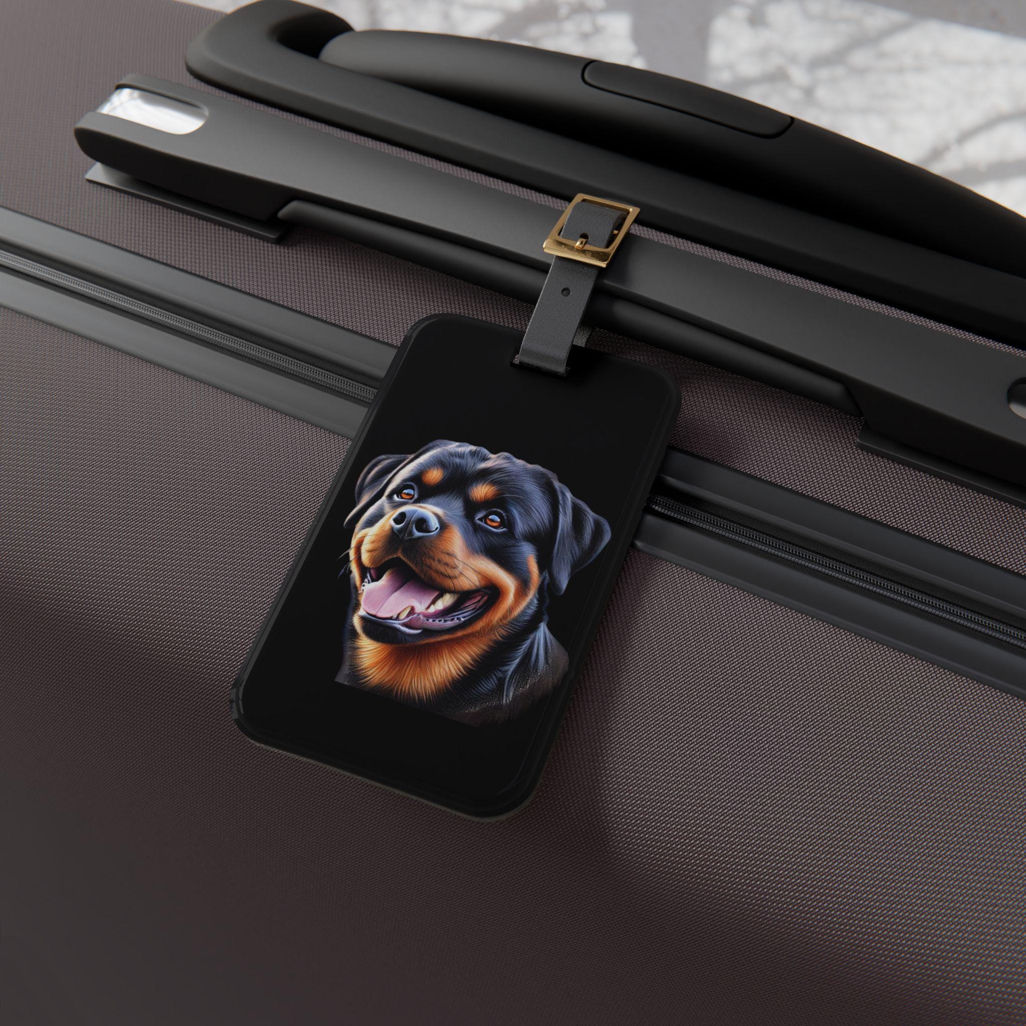 Sow Rotti Custom Rottweiler Luggage Tag: Acrylic Pet Travel Accessory - Etsy