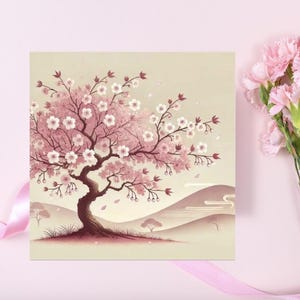 Lot de 10 cartes de voeux vierges en érable du Japon - Lot de 10 cartes élégantes 5 x 7 pour toutes les occasions