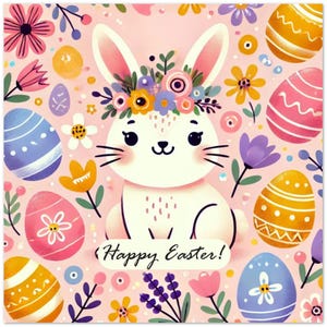 Lot de 10 cartes de vœux vintage Joyeuses Pâques - 10 cartes vierges, jolies cartes de Pâques, cartes de Joyeuses Pâques lapin de Pâques, lot de cartes de Pâques