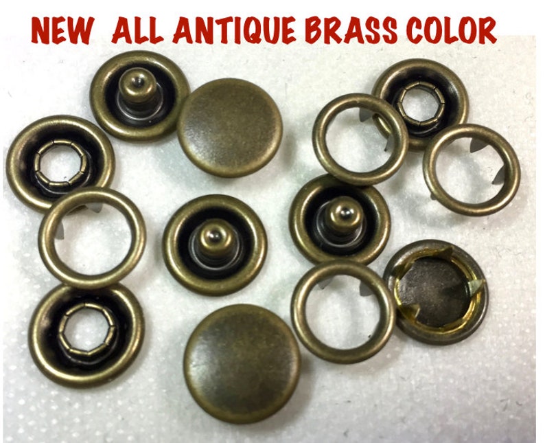 Gripper Snaps All Antique Brass Finish Size 16 Set of 25 Cap Etsy