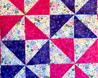 Pinwheel Quilt in Pink and Purple