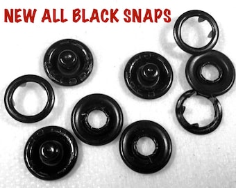 Black Gripper Snaps Size 16