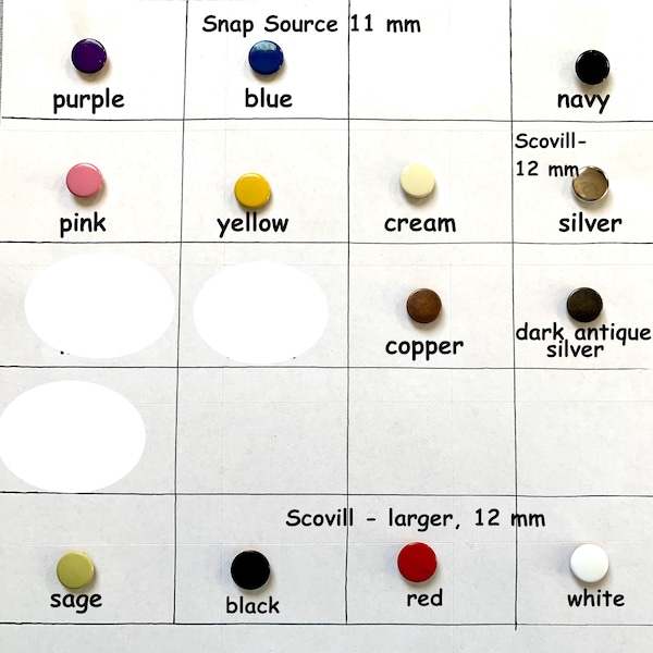 50 jeux de boutons-pression colorés à adhérence optimale, taille 16 (11 mm), sans couture