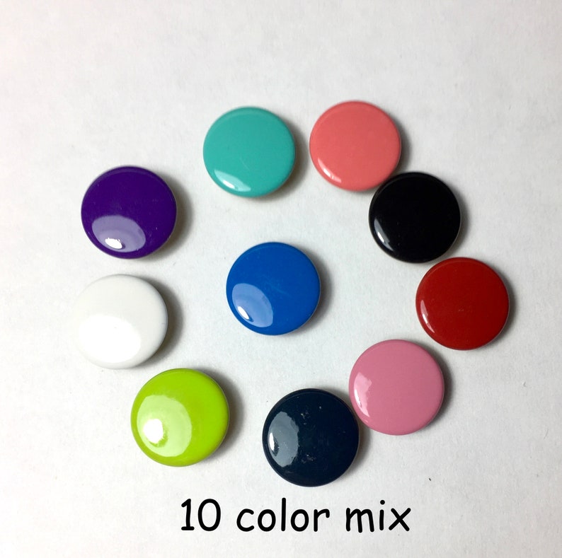 50 Sets Colored Gripper Snaps Size 16 11 mm No Sew Fasteners Etsy