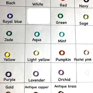 Gripper Snaps Size 16 Colored Rings Set of 25  11 mm. No Sew Snap Fasteners
