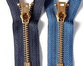 3  Inch Jeans Zippers  Heavy Duty Set of 2 Blue and Navy Replacement Zipper