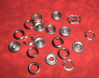 125 Sets Gripper Snaps Size 16 No Sew Snaps 11 mm. Snap Fasteners