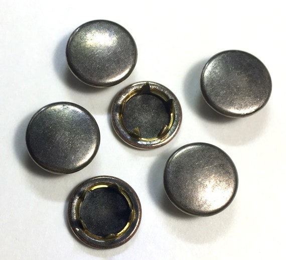 Antique Silver Gripper Snaps Caps Size 16 Set of 25 Antique Etsy