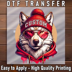 Wolf DTF Transfer: Custom Hoodie, Shirt Decal