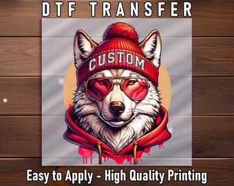 Wolf DTF Transfer: Custom Hoodie, Shirt Decal