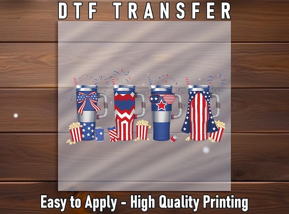 USA Mug Design DTF Transfer: Patriotic 4th of July Shirt