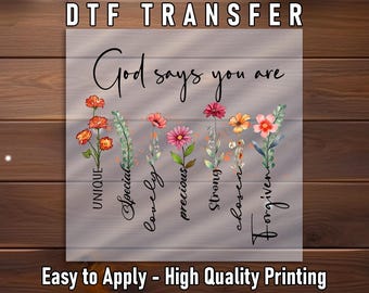 Vintage Wildflower DTF Transfer, Watercolor Floral (DIY Craft Size)